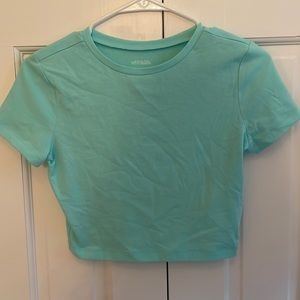 Target wild fable teal crop top